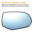 thumbnail image 3 of Unique Bargains 1 Pcs Right Side Rearview Mirror Glass Replacement Heated Blue Glass with Back Fit for Honda Odyssey 06-08, 3 of 6