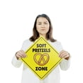 thumbnail image 3 of Soft Pretzels (2 Pack) Plastic Crossing Sign - 10 Inch X 10 Inch Xing Sign Gift Food Snack Salt Sweet Treat Bakery Festival Fun Party Event Decor, 3 of 4