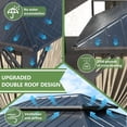 thumbnail image 5 of Kullavik 12'x20' Hardtop Gazebo, Outdoor Double Roof Canopy with Netting and Curtains, Galvanized Metal Frame, Sunshade for Patio, Backyard, Deck and Lawns-Sand, 5 of 7
