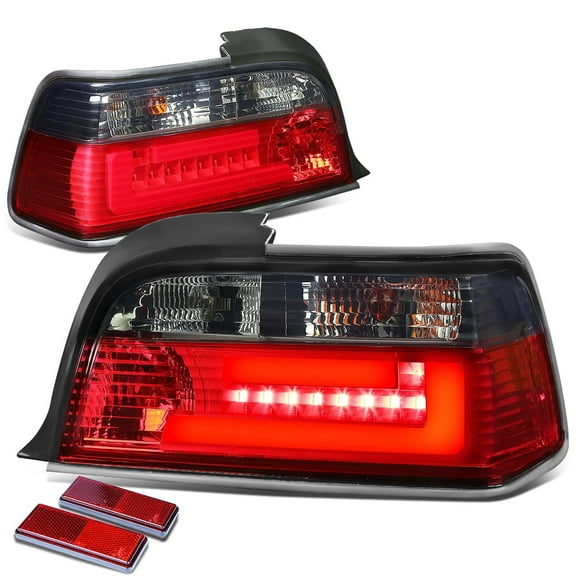DNA Motoring 3D LED Bar Brake Signal Tail Light lamps for 1992-1999 BMW E36 3-Series 2-Door Pair