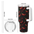 thumbnail image 4 of Pofeuu Red Hot Chili Print 40oz Ice Bully With Handle And Straw Stainless Steel Vacuum Insulated Cup And 2 In 1 Straw Lid, 4 of 8