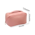 thumbnail image 3 of Leather Cosmetic Storage Bag, Large Capacity Travel Wash Bag, Multi-Function PU Leather Organizer for Toiletries & Cosmetics, Durable & Portable Design for Travel & Home Use, 3 of 6