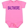 thumbnail image 3 of Inktastic Baltimore in Purple Text Boys or Girls Baby Bodysuit, 3 of 5