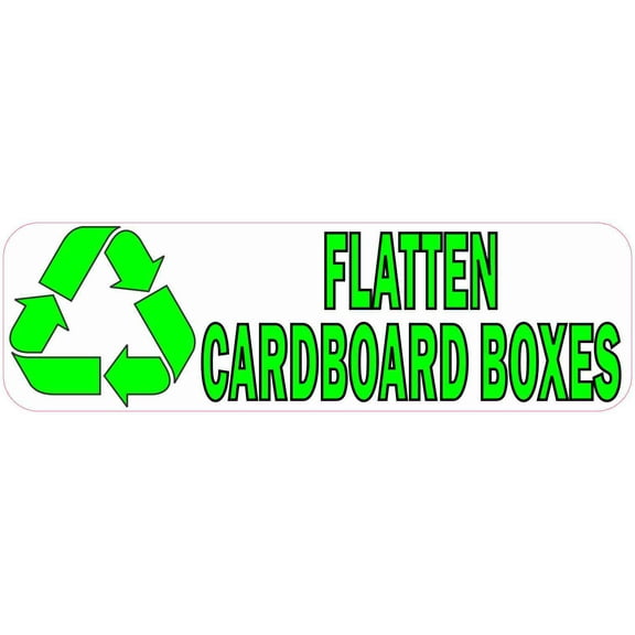 10in x 3in Recycling Flatten Cardboard Boxes Magnet