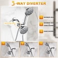thumbnail image 2 of Wowow Single-Handle 7-Spray Shower Faucet 1.8 GPM with Dual Shower Adjustable Heads in Polished Chrome (Valve Included), 2 of 8