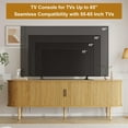 thumbnail image 2 of Juiluna 70.1" TV Cabinet with Storage and Sliding Doors, Wood Media Console Table for TVs Up to 80 Inches, Modern Entertainment Center for Living Room, Bedroom, Hallway, Oak, 2 of 8