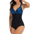 thumbnail image 6 of BEEACHGIRL One Piece Swimsuit Sexy Floral Conservative Swimwear for Women Spaghetti Strap, 6 of 8
