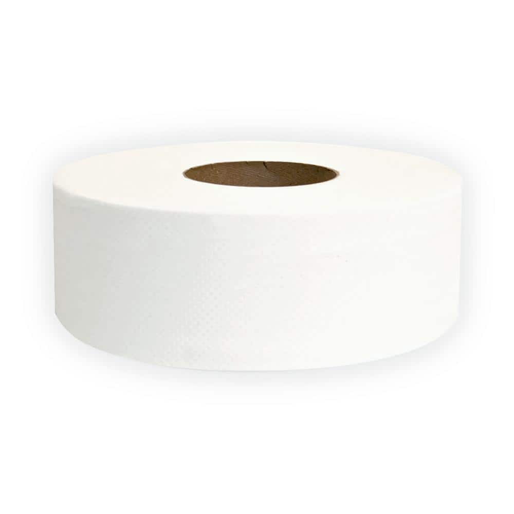 3.25 in. W x 720 ft. L 2-Ply White Septic Safe Jumbo JRT Toilet Paper (12-Rolls/Carton)
