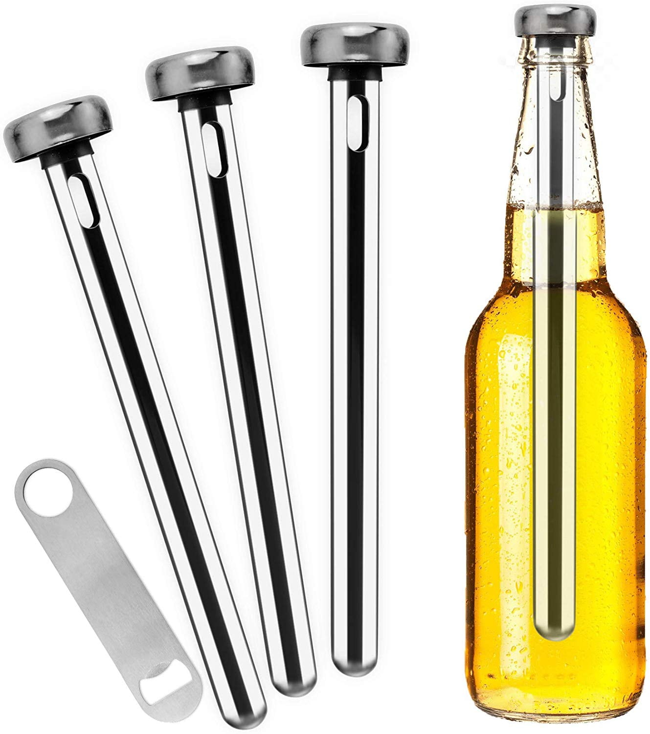 Best Portable Beverage Wine Instant Cooling Sticks Winxer Beer Chiller Stick Set of 2 Stainless Steel Bottle Chill Rod 