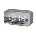 thumbnail image 1 of Reloj despertador Reloj digital LED Manos libres compatible con Bluetooth Alarma con pantalla LED Suministros para el hogar, Gris kenally EL001111-02B, 1 of 2