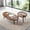 Walnut, variant on Modern Nesting Side Table Set of 2 Walnut Coffee Tables for Living Room Mid Century Modern Nesting Side Tables for Living Room Farmhouse End Table for Small Spaces Sofa Bedside Balcony Walnut
