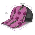 thumbnail image 2 of Lsque Tulips Flowers Printed Trucker Hat - Baseball Cap for Men Women - Breathable Mesh Side, Adjustable Fit - for Casual Wear, 2 of 7