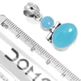 thumbnail image 2 of Natural Blue Chalcedony Women Jewelry 925 Sterling Silver Pendant, 2 of 3