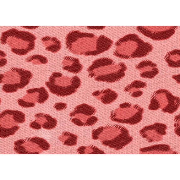 Ahgly Company Indoor Rectangle Patterned Ferrari Red Area Rugs, 8' x 10'