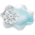 thumbnail image 1 of Soporte de incienso de Cerámica CHAO en forma de flor azul claro, 1 of 5