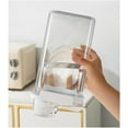 thumbnail image 5 of 2 Pcs Set Rice Dispenser Storage Containers, Small Rice Bucket with Measuring Cup & Pour Spout, Kitchen Plastic Airtight Container for Cereal, Grain, Flour, Sugar, Oatmeal, 1800ml, 5 of 7