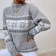 thumbnail image 2 of Suéteres con estampado de copo de nieve para mujer, suéteres gruesos y cálidos de Navidad, prendas de punto suaves de alta calidad, aspecto navideño, invierno, 2022, 2 of 5
