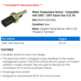 thumbnail image 2 of Water Temperature Sensor - Compatible with 2005 - 2007 Saturn Vue 3.5L V6 2006, 2 of 2