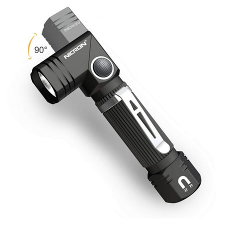 Flashlight, NICRON N7 600 Lumens Tactical Flashlight, 90 Degree Mini Flashlight Ip65 Waterproof Led Flashlight 4 Modes- Best High Lumens are for Camping, Outdoor, Hiking ?Not Including (Best Hiking Trips In Us)