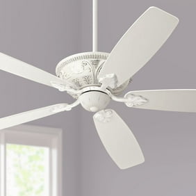 52 Casa Vieja Shabby Chic Ceiling Fan Antique Rubbed White For Living Room Kitchen Bedroom Family Dining