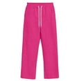 thumbnail image 7 of Dwelliawo Sweatpants for Men Open Bottom Wide Leg Gym Pant Athletic Fleece Loose Sweatpants with Pocket Drawstring Lightweight Pants Hot Pink 3XL, 7 of 7