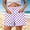 Purple, variant on Women's Polka Dot Drawstring Shorts Elastic Waist Casual Beach Shorts with Side Pockets Summer Lightweight Loungewear Black XL(XL)