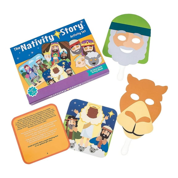 Nativity Story Cards & Activity Masks - Educational - 29 Pieces