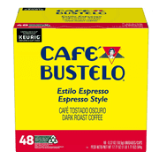 Cafe Bustelo Espresso Dark Roast Coffee Pods - Keurig K-Cup Pods, 48 ct