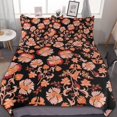 thumbnail image 1 of HAHDAXIA Floral Pattern Bedding Solid Comforter Set for All Seasons,3 Pieces(1 Comforter+2 Pillowcases),Soft Microfiber Bedding Set King(90"x90"), 1 of 7