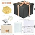 thumbnail image 2 of Reusable Black Gift Box Set 9x9x7 Inches, Complete Gift Wrapping Kit with Decorative Accessories for All Occasions, 2 of 6
