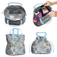 thumbnail image 2 of Boho Bohemia Flower Drawstring Lunch Bag Women - Drawstring Lunch Bag Insulated for Work Office - Stain-Resistant Large Lunchbags for Women with Multi-Pockets, 2 of 6