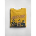 thumbnail image 3 of Motley Crue - Retro Boomin Jumbo Print Unisex Sweatshirt - Yellow - Small, 3 of 5