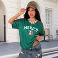 thumbnail image 2 of Mexico Jersey for Women, Mexico Flag Graphic Short Sleeve T Shirts V-Neck Tee Soft Fashion Jerseys for Women 2026 Football Shirts, 2 of 10