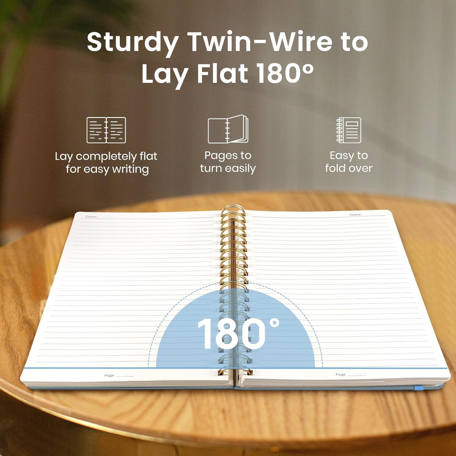 Lined Spiral Notebook Journal for Work, 300 Pages Thick B5 (7.1"x10") College Ruled Journal for Women & Writing, Hardcover Notebook for Note Taking, Perfect for Office Home School, Perfect for