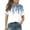 Blue, variant on XDDLITP Polo Shirts for Girls Short Sleeve Lapel Tees Buttons Collared Tops 2025 Summer Floral Print Casual Loose Fit Tshirts,Pink 150(11-12Years)