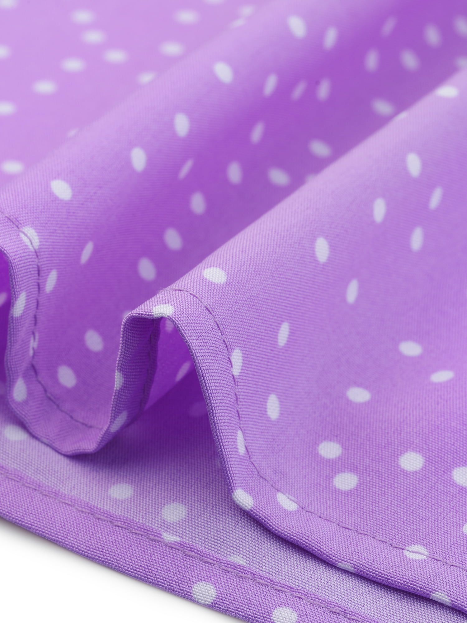 DARING DIVA Women's Contrast Peter Pan Collar Polka Dots Tops S Light Purple