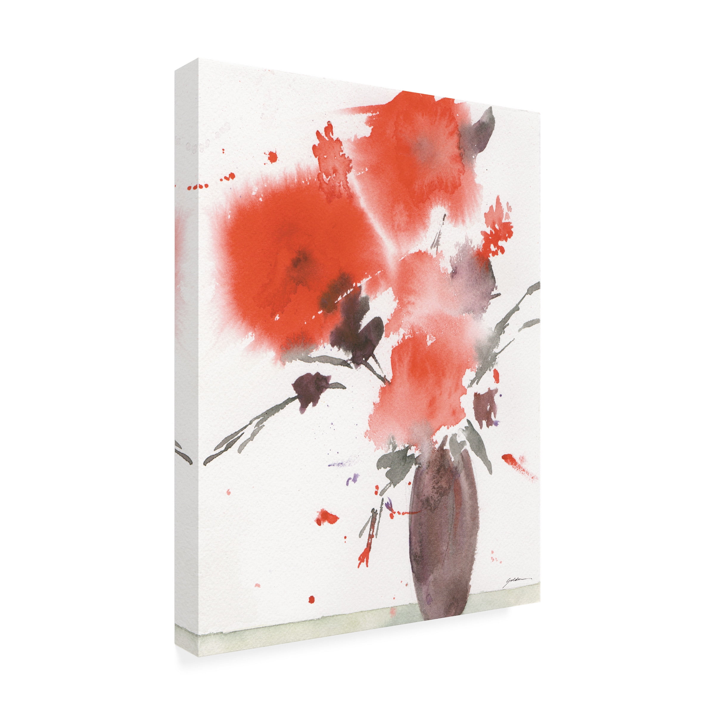 Sheila Golden 'Carmines and Coral 2' Canvas Art