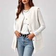 thumbnail image 5 of XRoczxe Women's Sherpa Fleece Vest, Button Down Sleeveless Warm Coat with Pockets, Casual Soft Fuzzy Outerwear for Fall Winter Layering & Daily Wear, 5 of 8