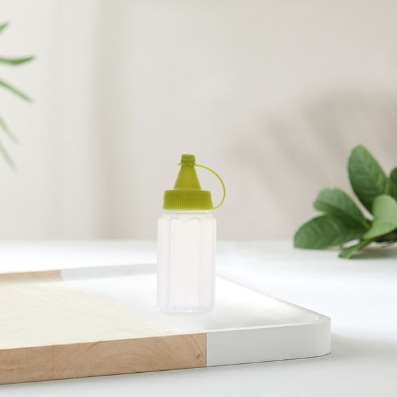 HONMEET Squeeze Bottles PP Green for Ketchup Mustard Salad Dressing Easy to Use 4Pcs