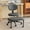 Grey Faux Fur, variant on S-HOME Ergonomic Cross Legged Office Chair with 360 Degree Swivel for Meditation and ADHD Focus Support, Grey Faux Fur
