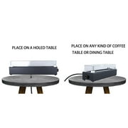 28-inch Table top Propane Fire Pit, 40,000 BTU Tabletop Gas Fire Pit Portable Fireplace for Patio, Outdoor w/Wind Glass Shield, Glass Rocks, Black