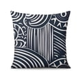 thumbnail image 4 of Blue Bohemian Geometric Lines Throw Pillow Covers 16 X 16 Inch, Set Of 4, Linen Study Sofa Cushion Cover Indoor Living Room Home Decor, 4 of 7