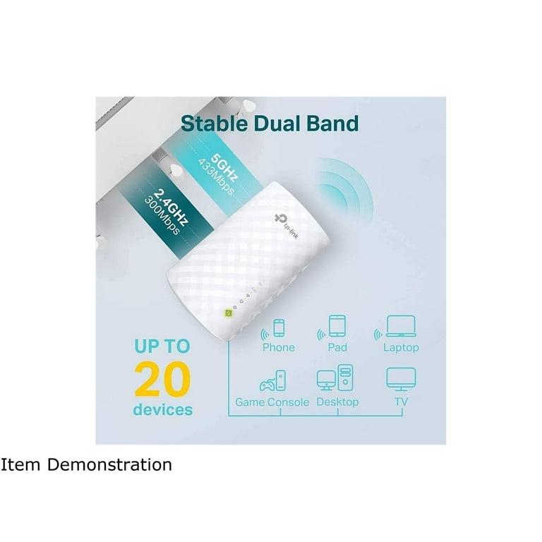 TP-Link | AC750 WiFi Range Extender - Dual Band Cloud App Control | 2019 Release | Up to 750Mbps | One Button Setup Repeater, Internet Booster, Access Point | Smart Home & Alexa Devices (RE220)