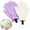 2pcs-e, variant on 2 Pair-3D Textured Exfoliating Bath Gloves - Five Finger Nylon Shower Mitts for Deep Body Scrub with Hanging Loop