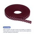 thumbnail image 3 of Uxcell Grosgrain Ribbons with White Dots Ribbon Bow Decoration Crafts Gift Wrapping Wedding Wine Red 10 Yards 3/8 Inch, 3 of 7