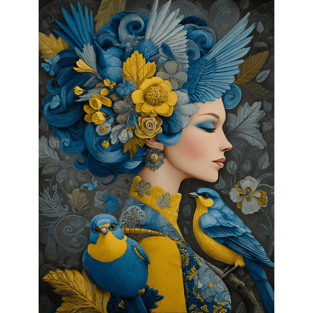 Qisvanset 12x16 Inch Vibrant Floral Collage Canvas Print Wall Art