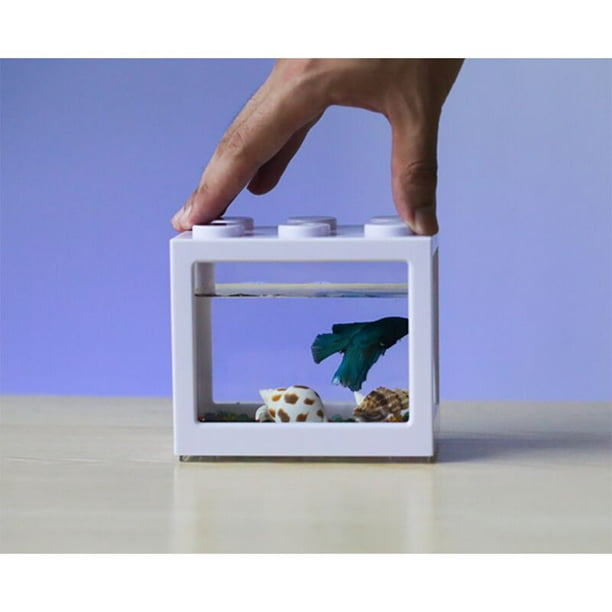 Bureau acrylique aquarium aquarium autonettoyant petit poisson pot bol  pratique bureau décoration cadeaux accessoires aquarium 