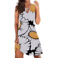 thumbnail image 1 of Gibobby Vestidos para Mujer Vestido de verano informal con estampado floral sin mangas para mujer(Blanco,G), 1 of 4