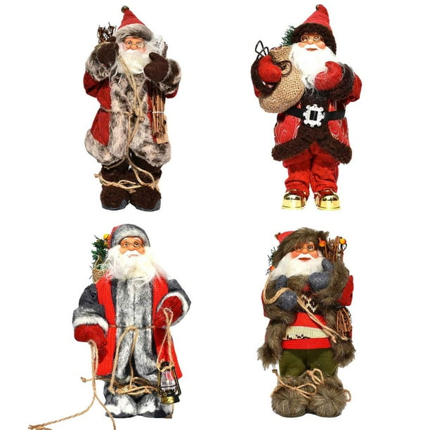 Christmas Santa Claus Doll Window Ornaments High-End Santa Claus Figurines Gift Holiday Outdoor Indoor Home Office O heqiyong LED