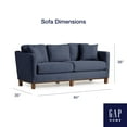 Gap Home Upholstered Wood Base Sofa, Navy